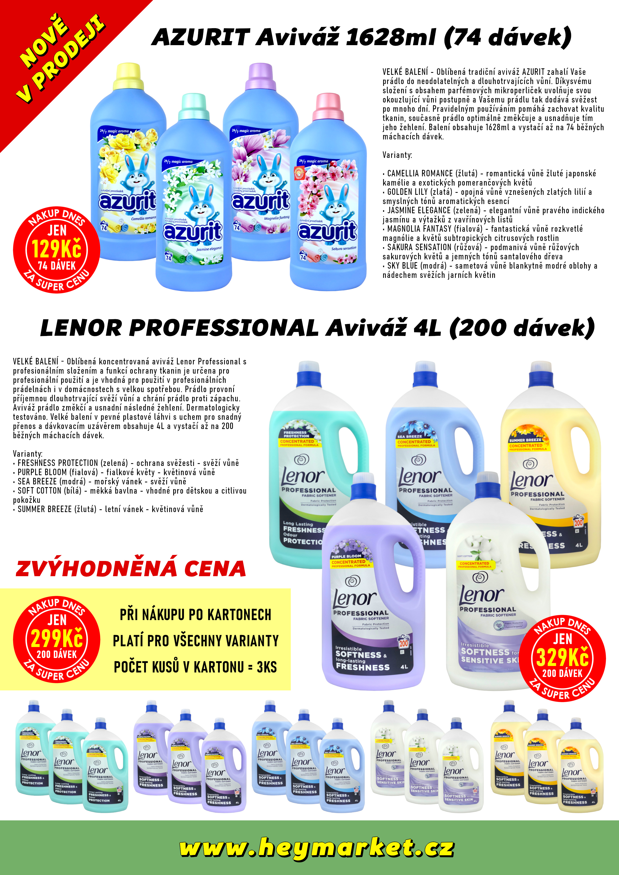 LETÁK NOVĚ V PRODEJI - Azurit + Lenor